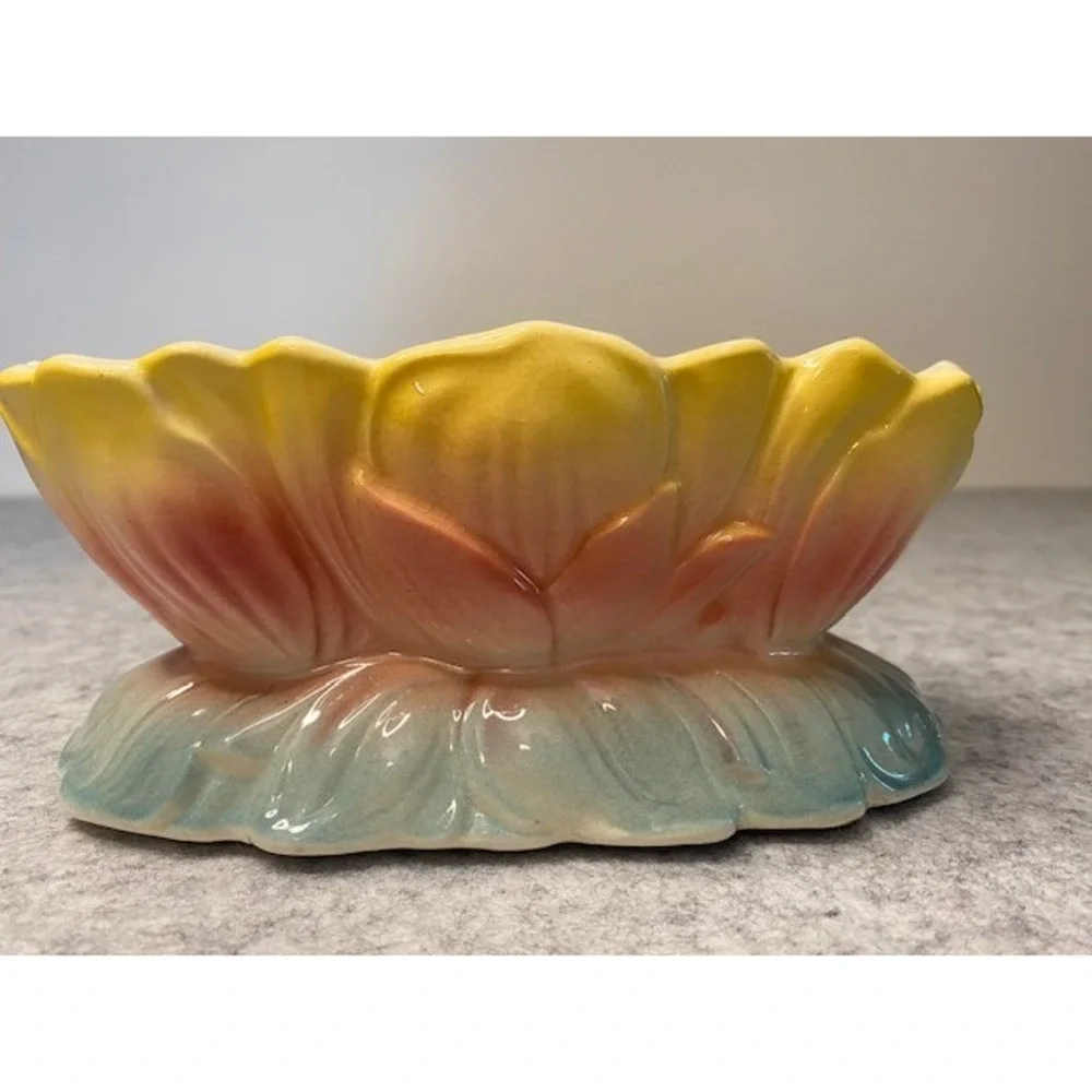 Royal Copley‎ Pottery Floral Tulip Bowl Planter ***VINTAGE